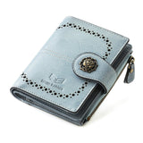 Royal Bagger RFID Short Wallets for Women Smooth Genuine Cow Leather Female Purse Korea Fashion Card Holder Small Pocket Elegant