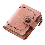 Royal Bagger RFID Short Wallets for Women Smooth Genuine Cow Leather Female Purse Korea Fashion Card Holder Small Pocket Elegant